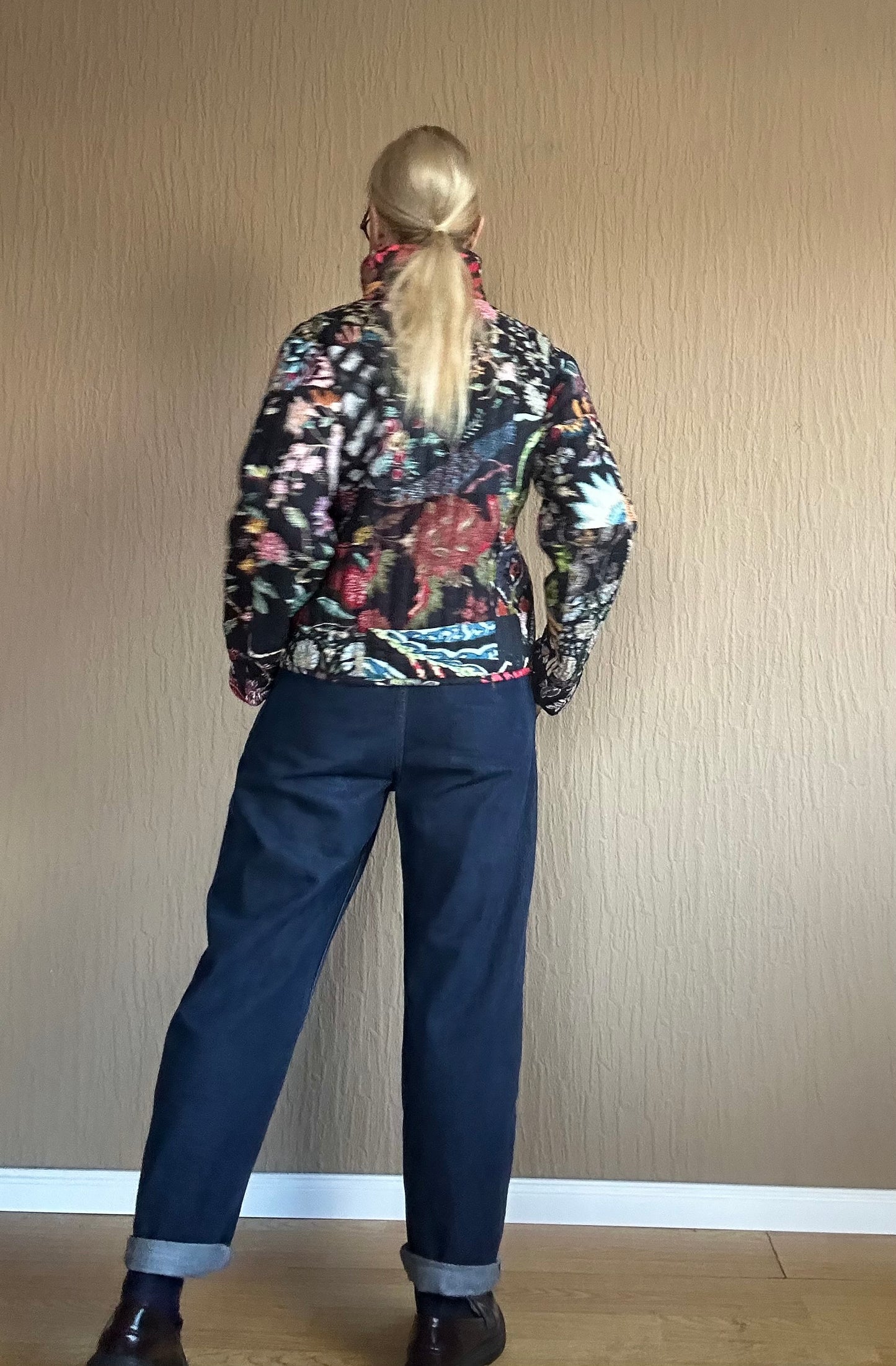 Patchwork Jacke Schwarz