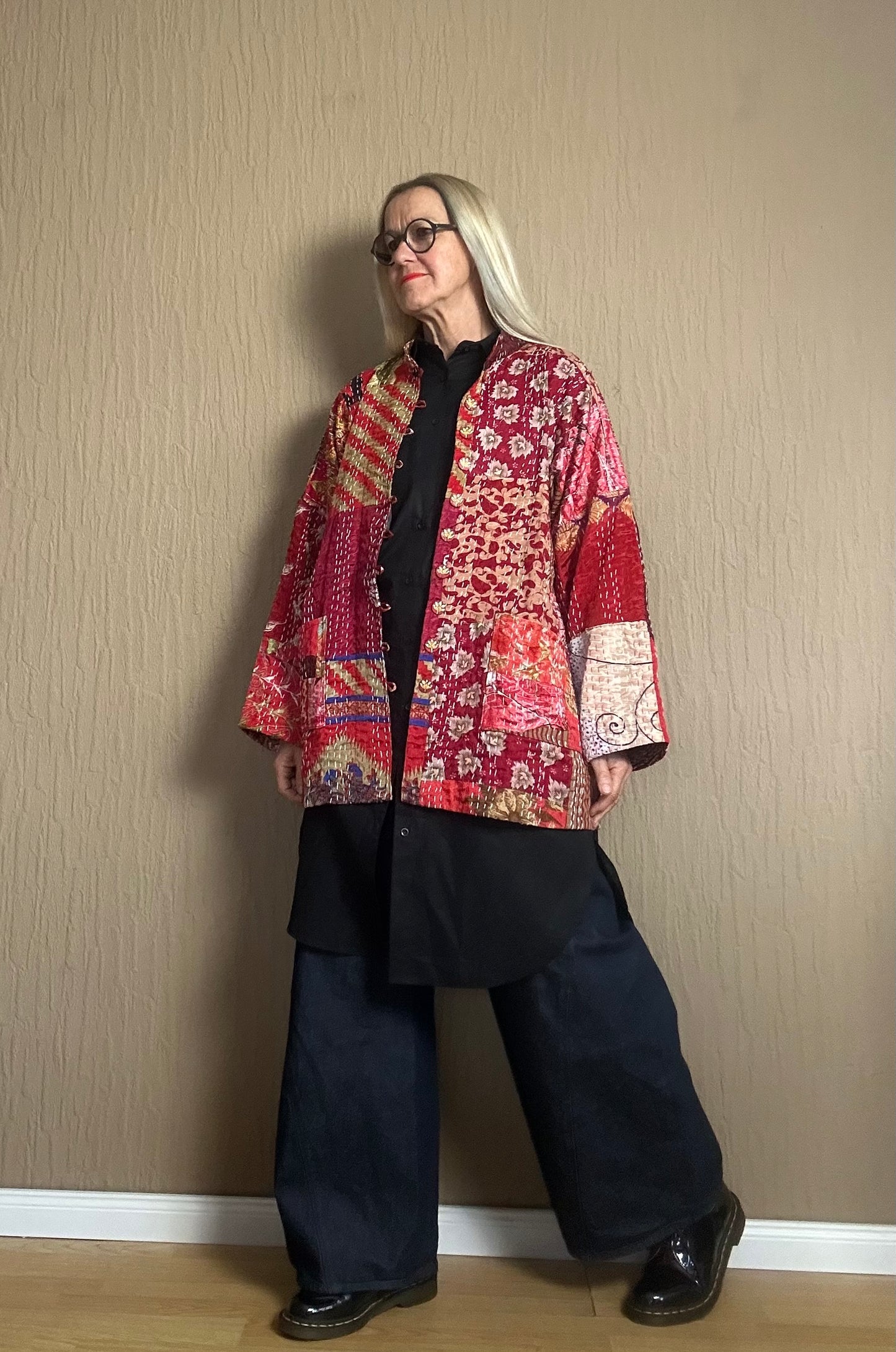 Silk Vintage Kantha Jacke