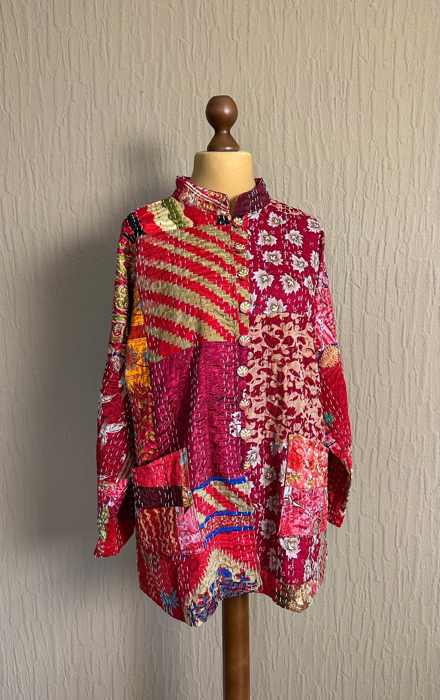Silk Vintage Kantha Jacke
