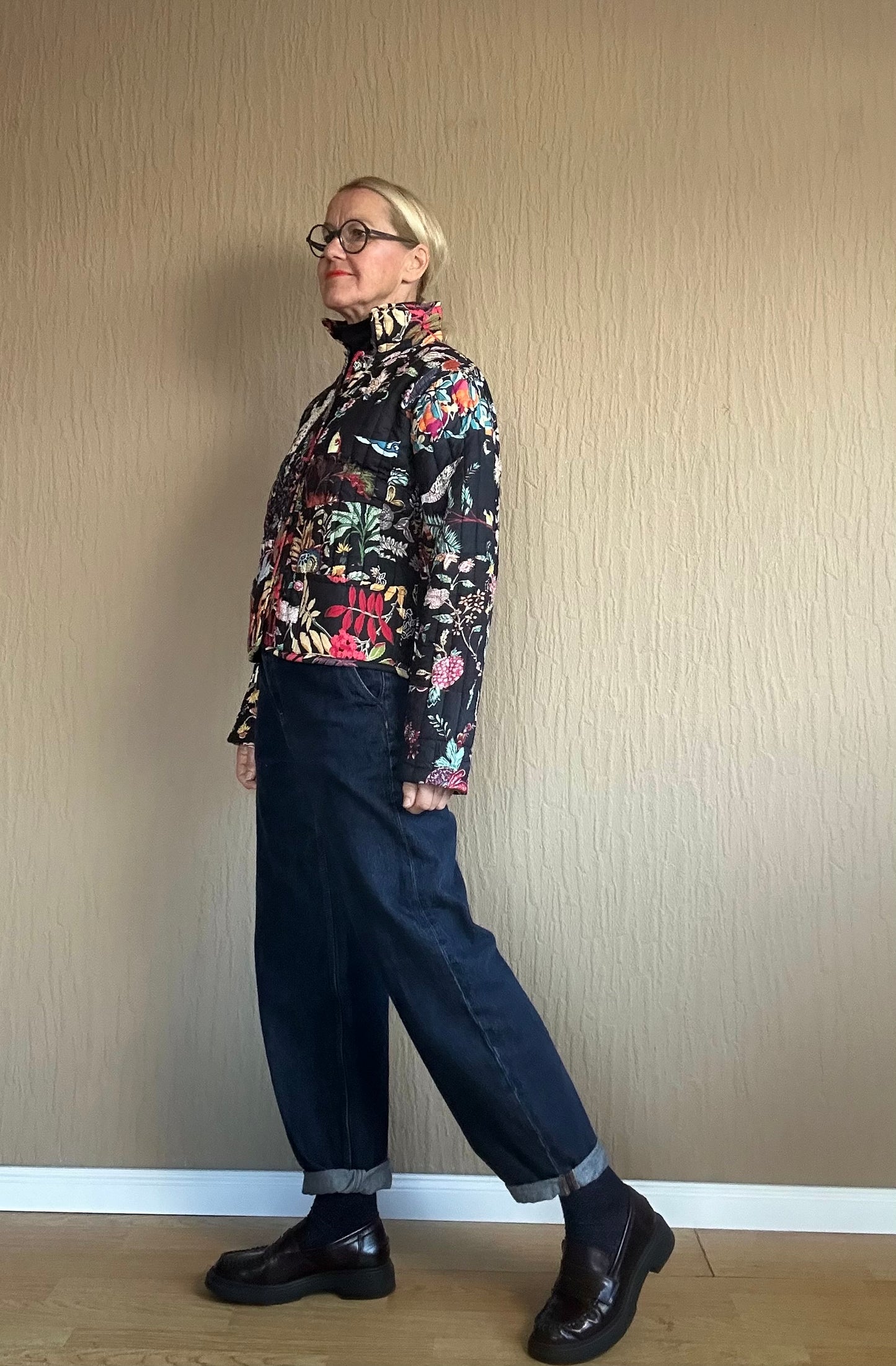 Patchwork Jacke Schwarz