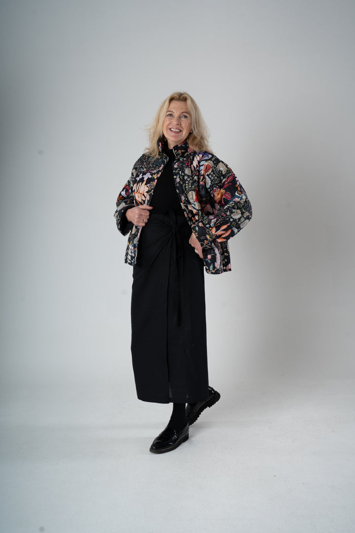 Patchwork Jacke Schwarz