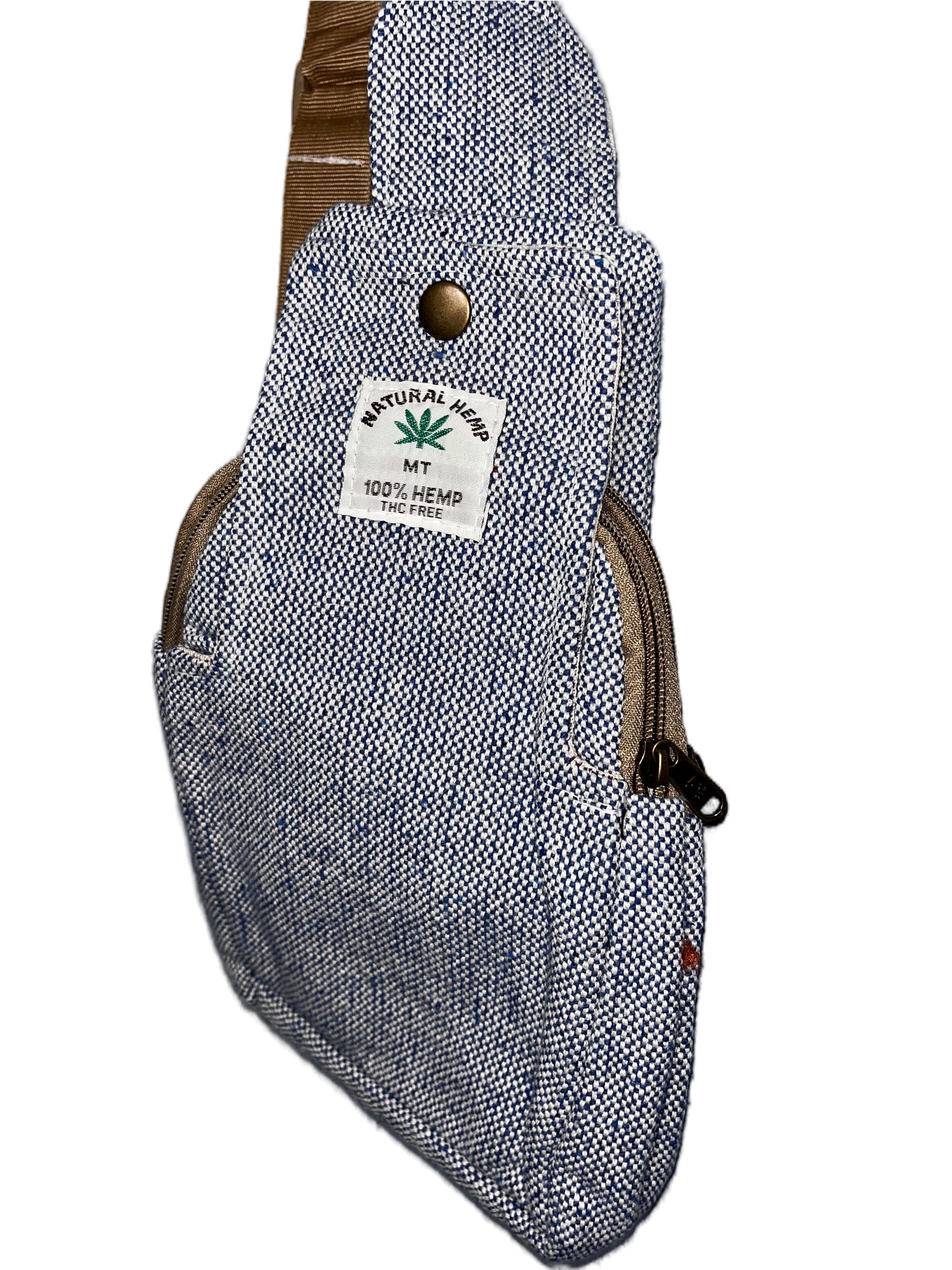 hemp shoulder bag from the front