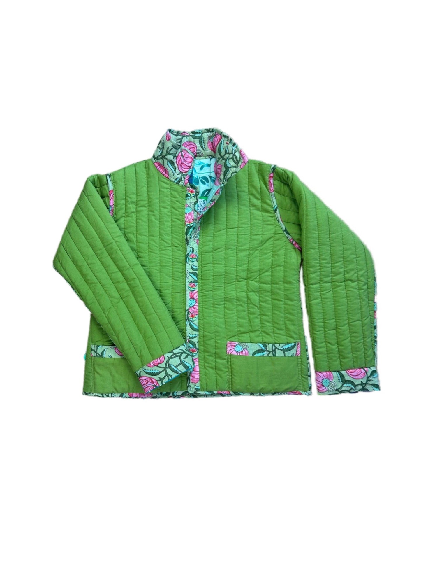 Patchwork Jacke Grün
