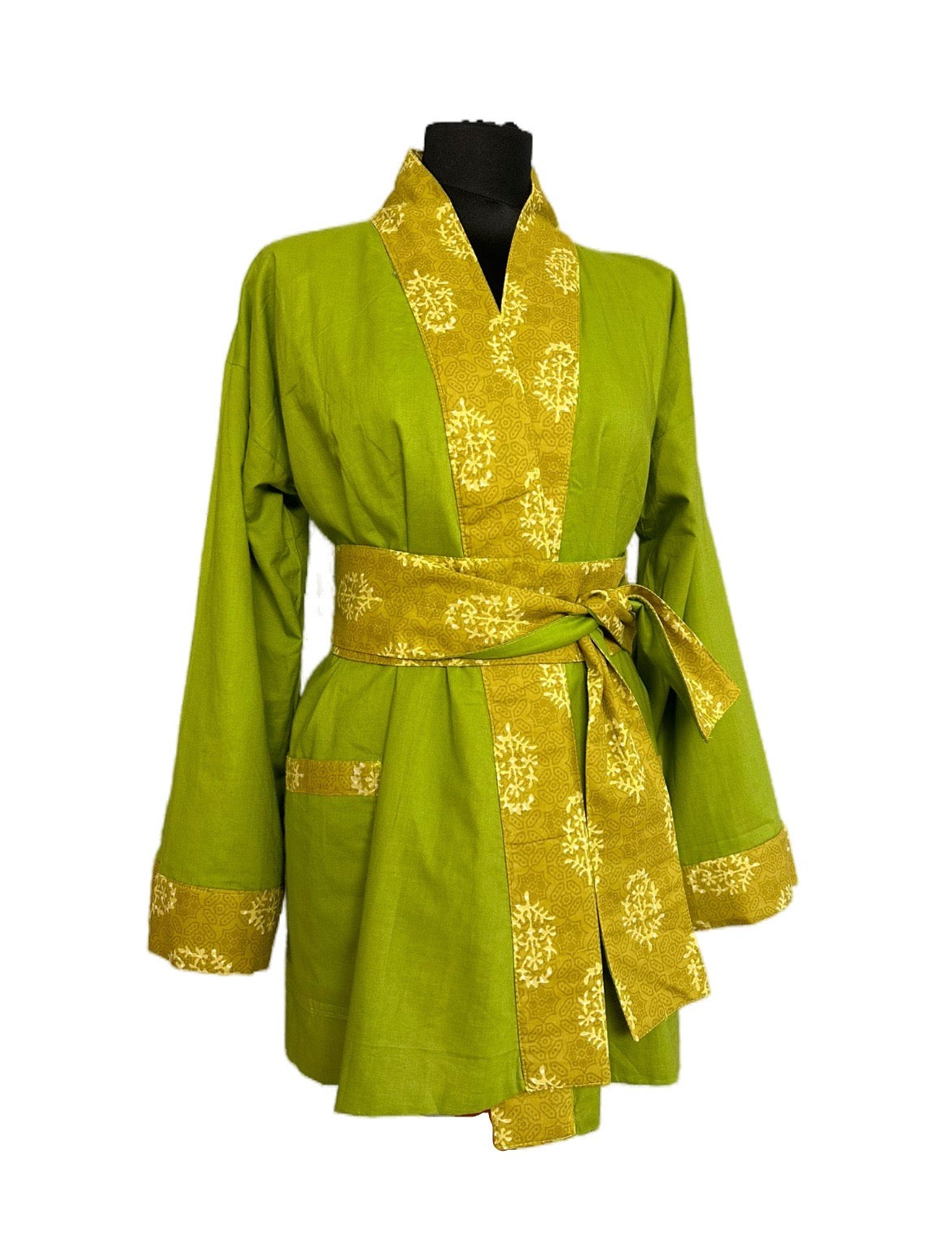 Kimono Jacke gewendet mit gürtel von vorne
