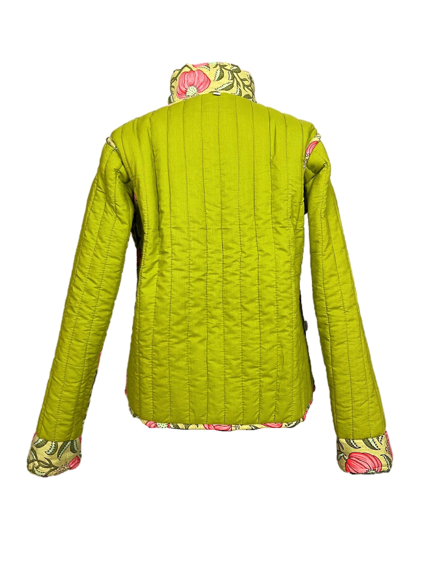 Patchwork Jacke Grün Wendejacke Ethno Boho