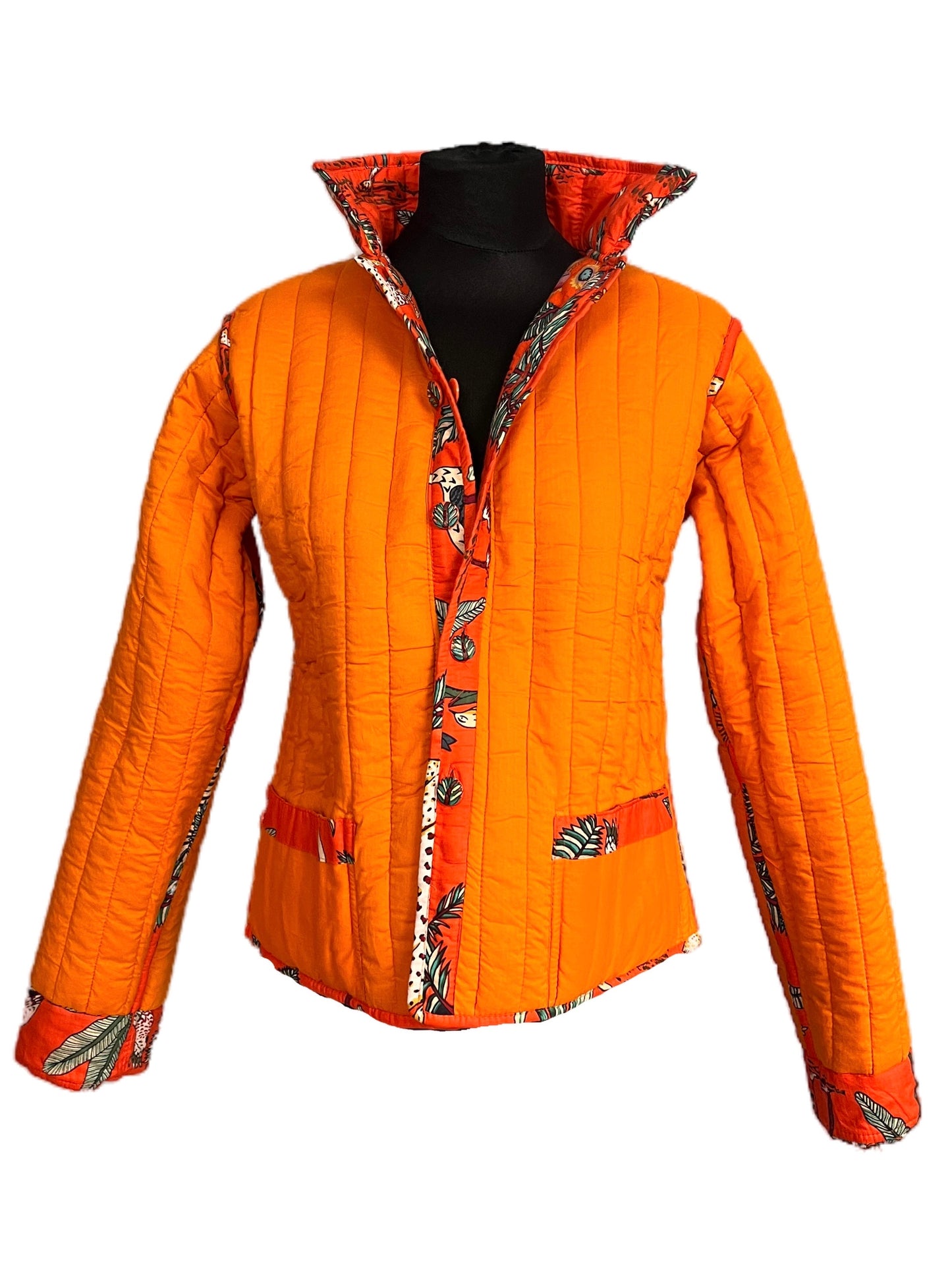 Patchwork Jacke Orange