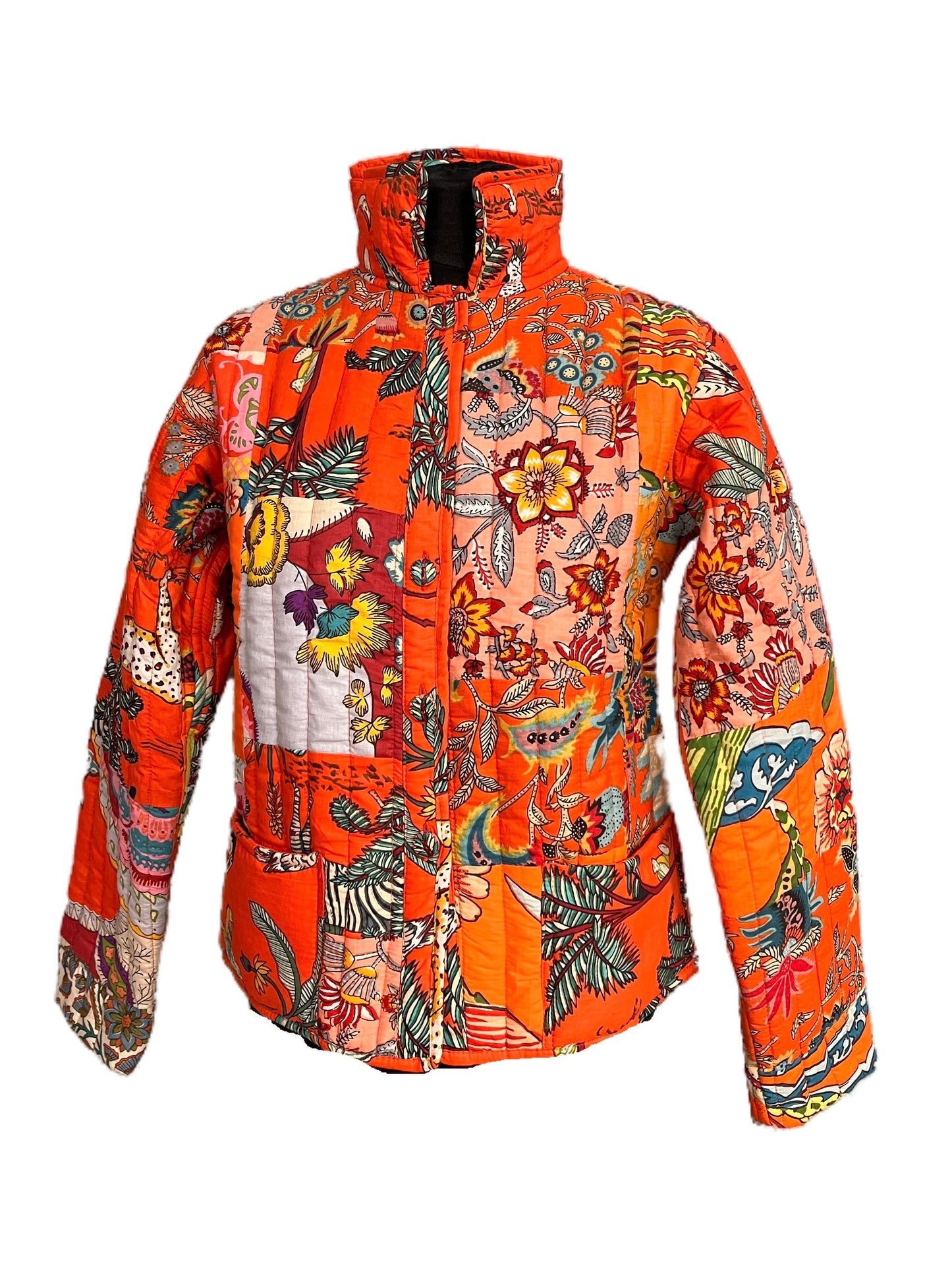 Patchwork Jacke Orange