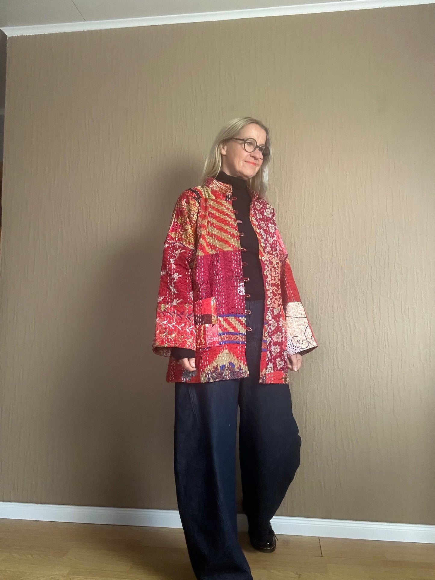 Silk Vintage Kantha Jacke