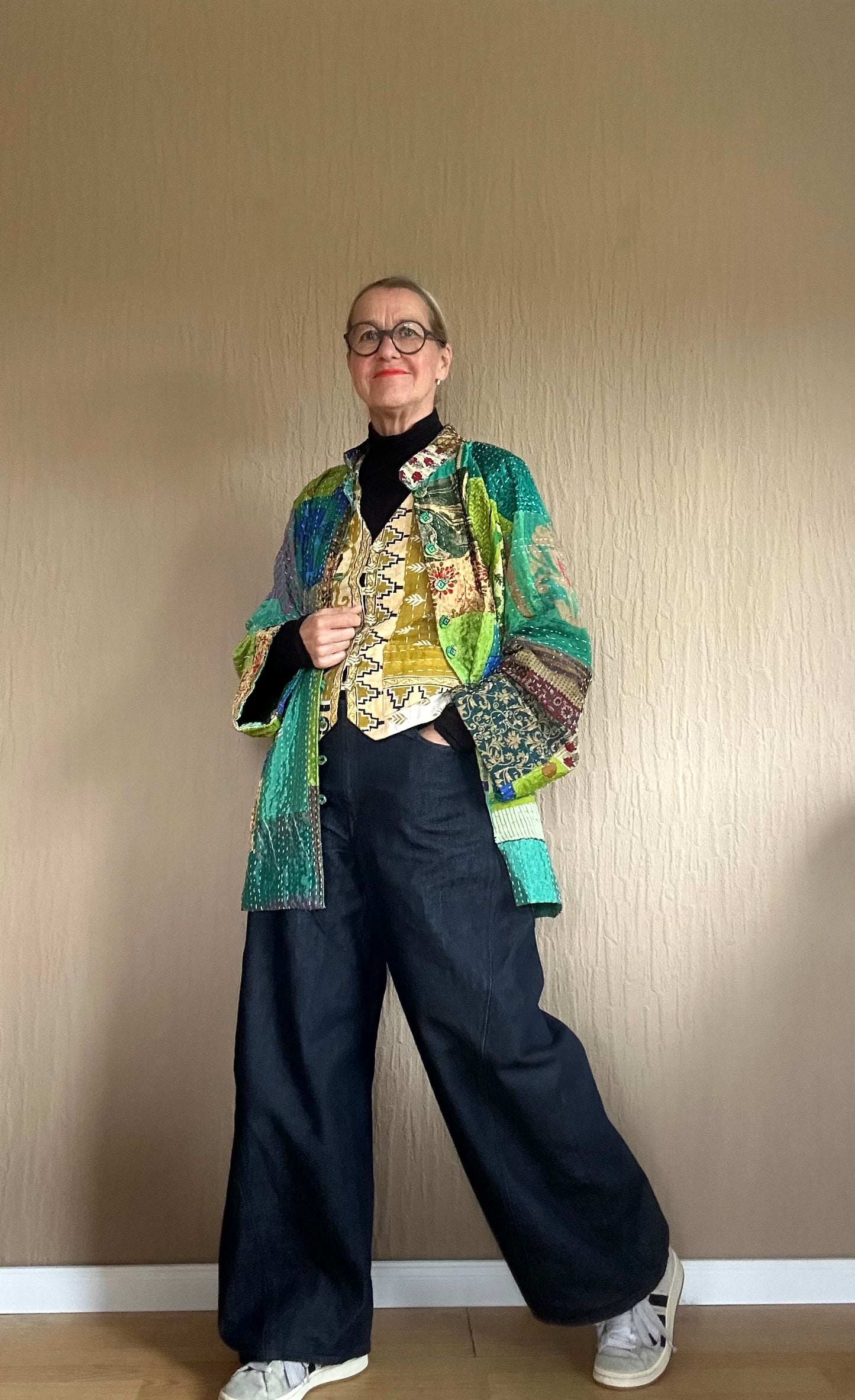 Silk Vintage Kantha Jacke