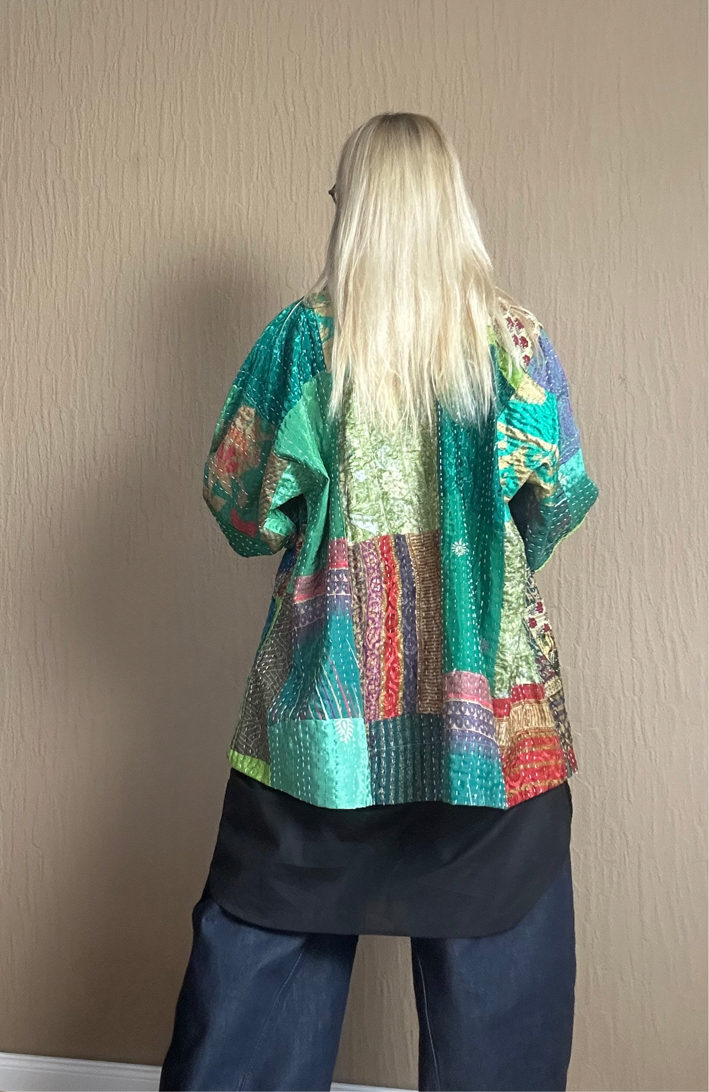 Silk Vintage Kantha Jacke