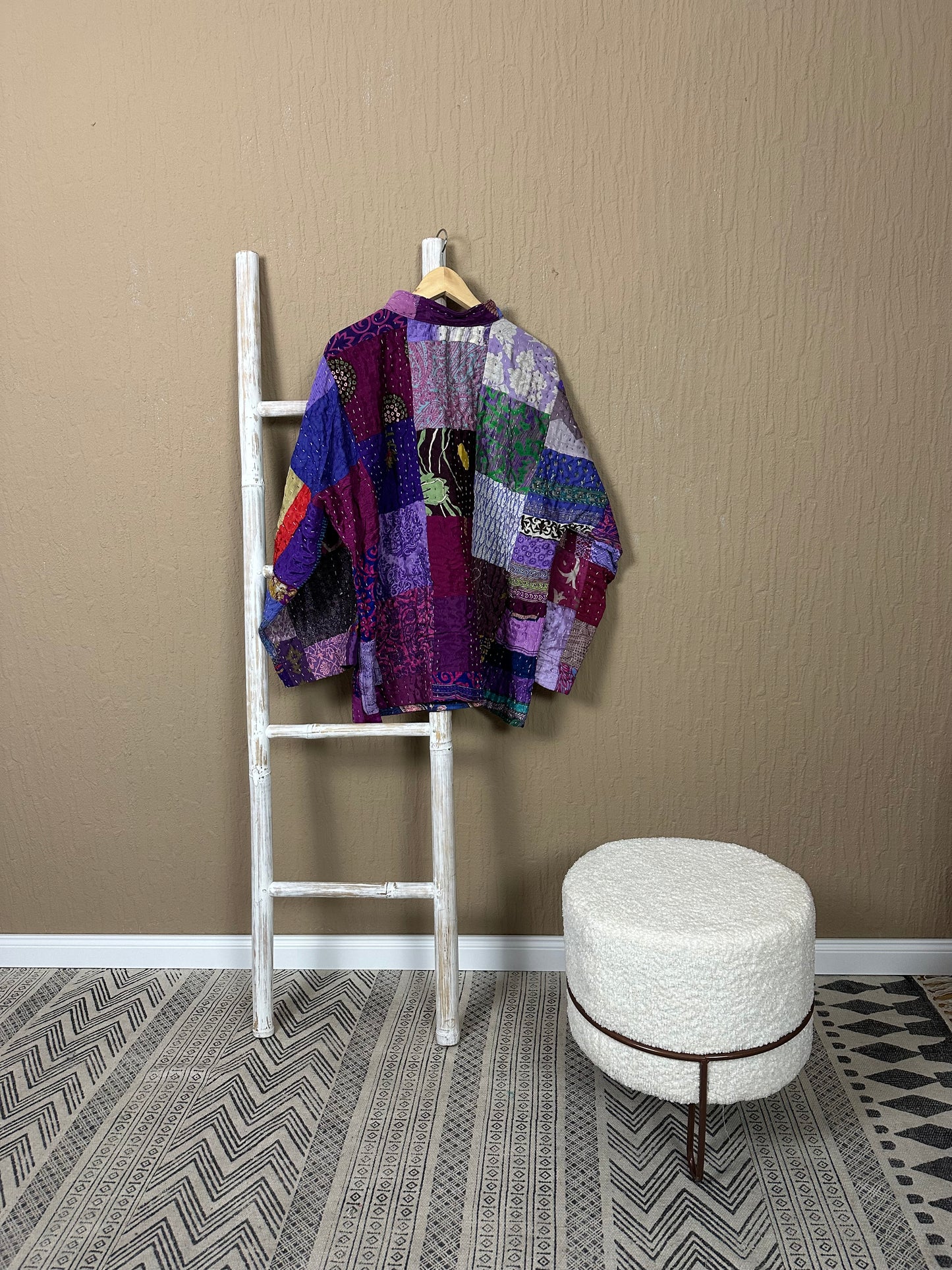 Vintage Kantha Jacke Seide
