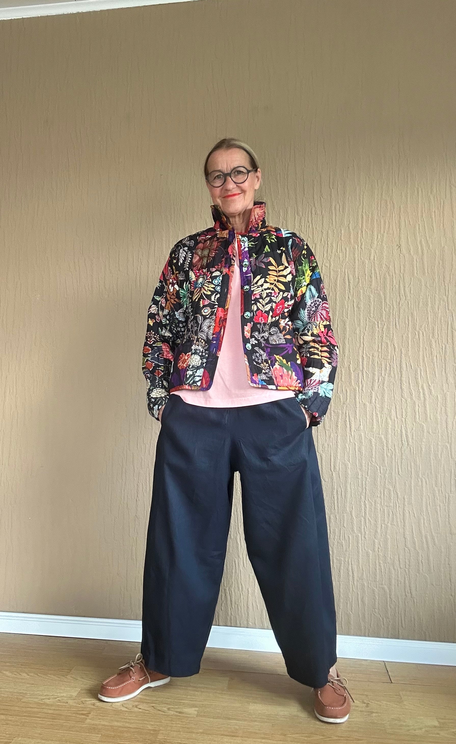 Patchwork Jacke Schwarz