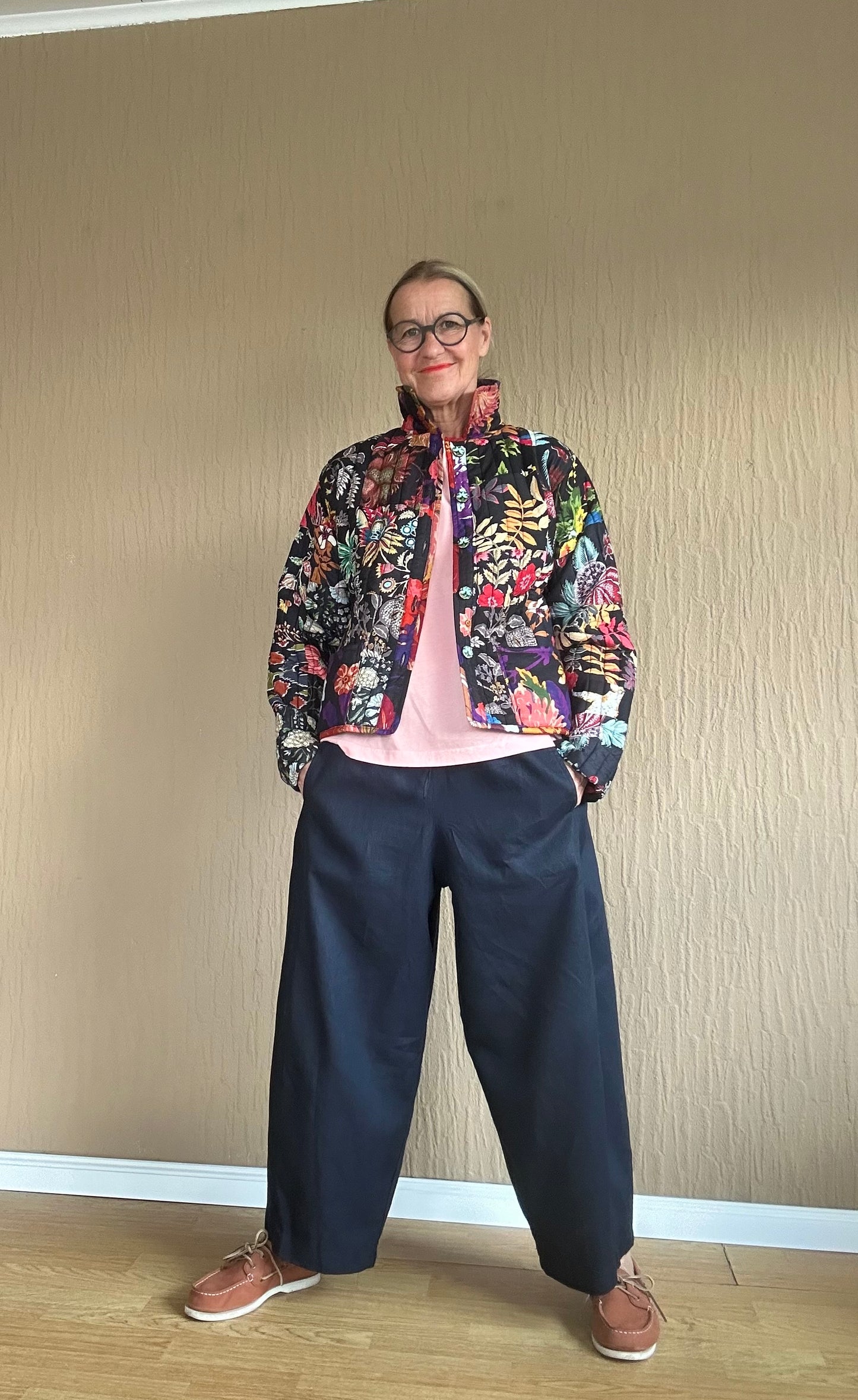 Patchwork Jacke Schwarz