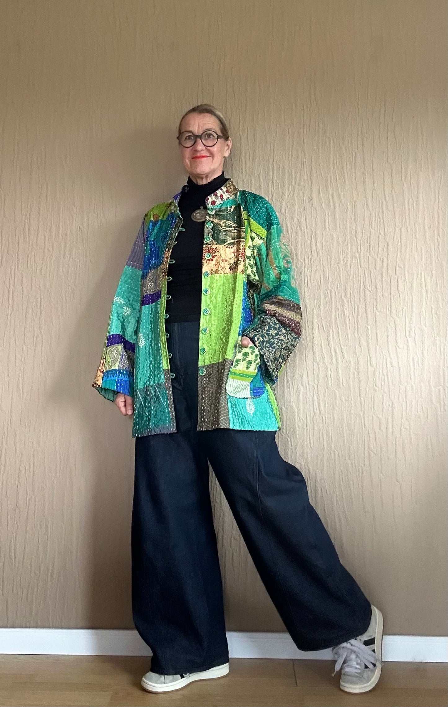 Silk Vintage Kantha Jacke