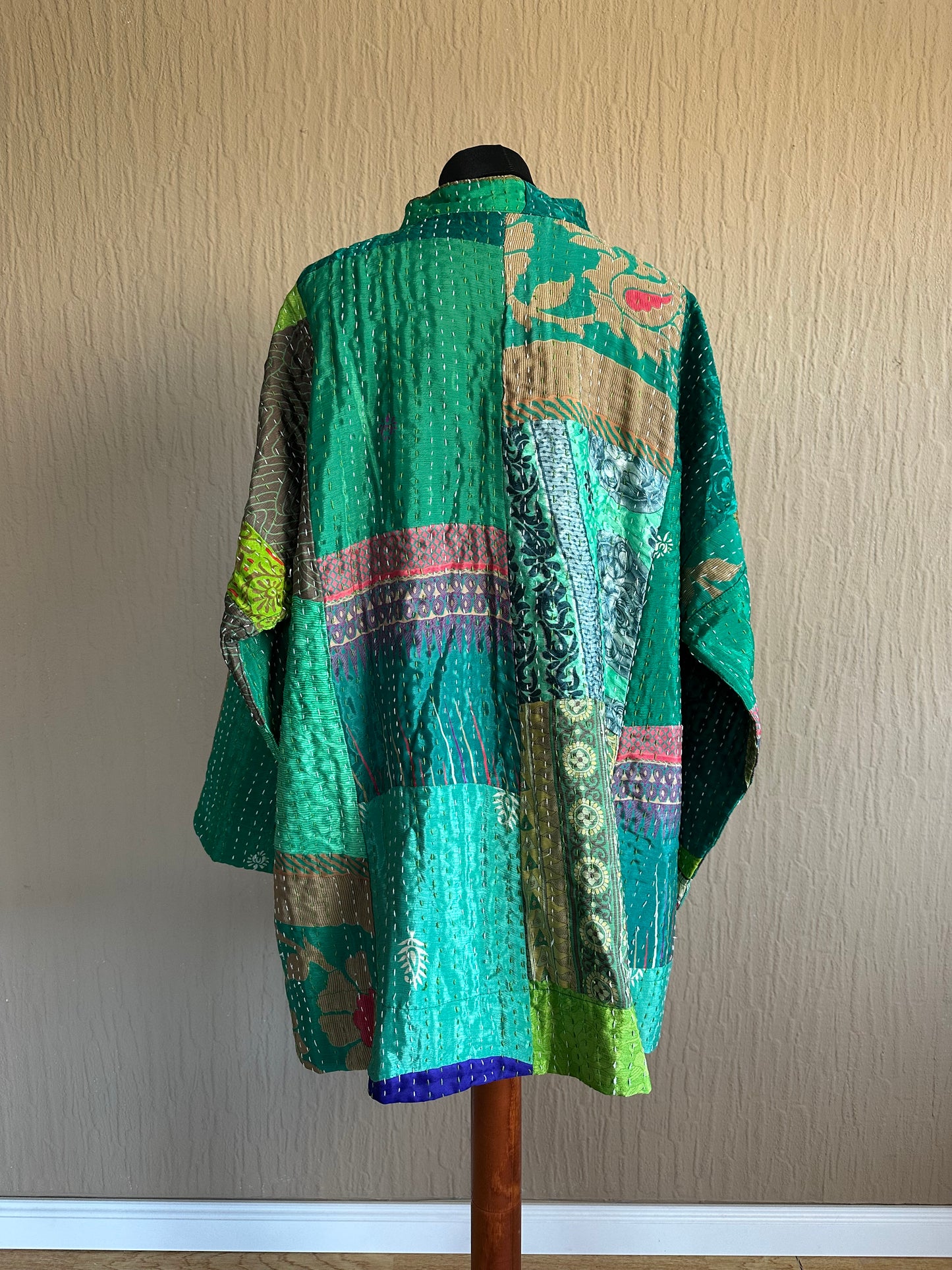 Vintage Kantha Jacke Seide