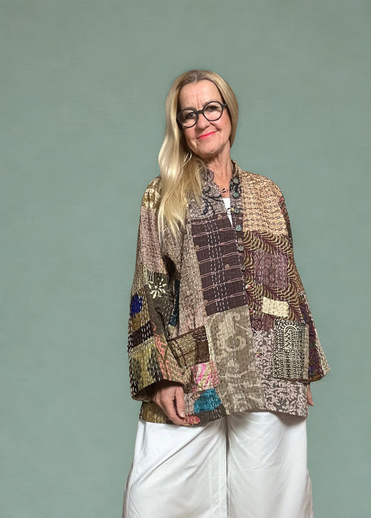 Silk Kantha Jacke