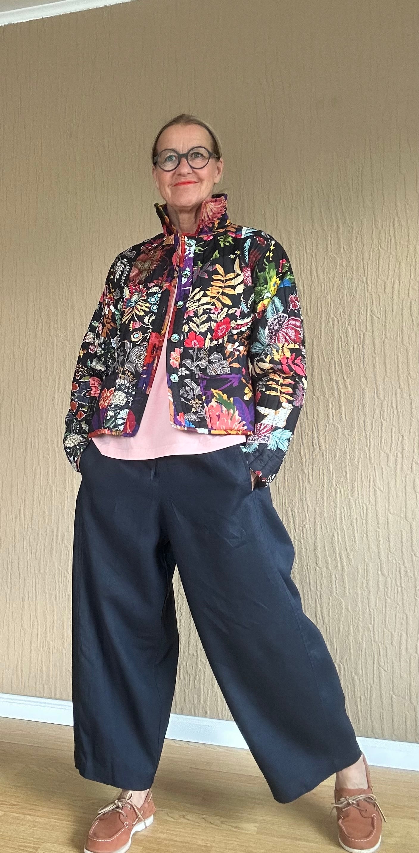 Patchwork Jacke Schwarz