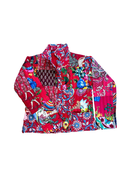 Steppjacke rot von vorne